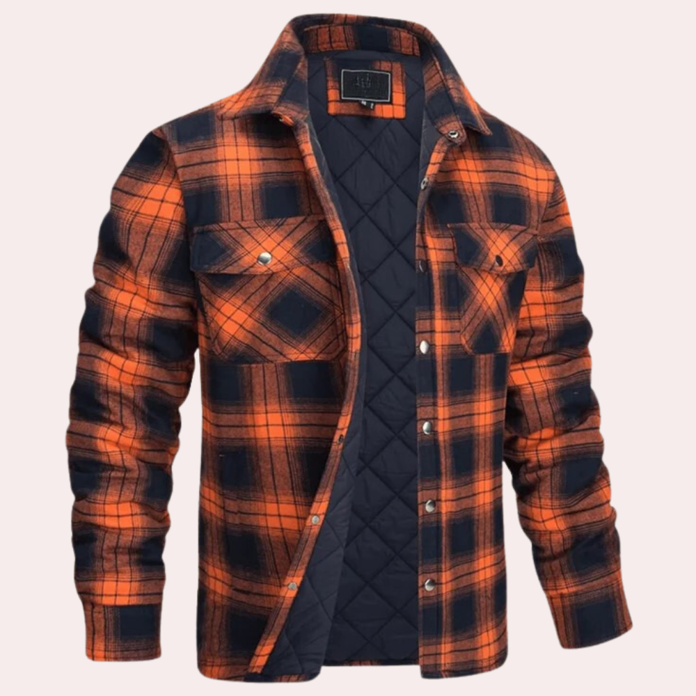 Plaid Shirt Jacket for Men - Image 3