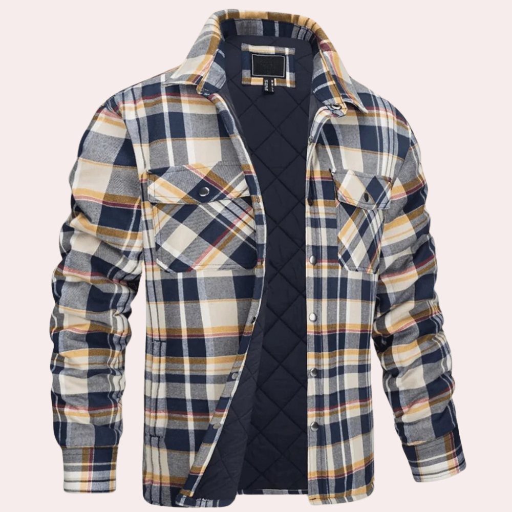Plaid Shirt Jacket for Men - Image 2