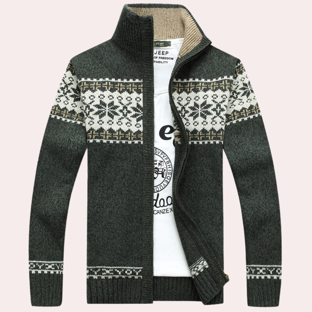 Full Zip Knit Jacket for Men - Image 4