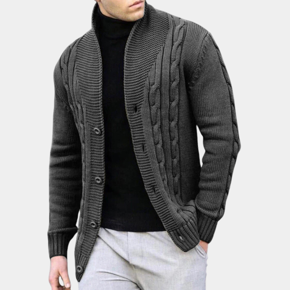 Cable Knit Sweater Jacket for Men - Image 5