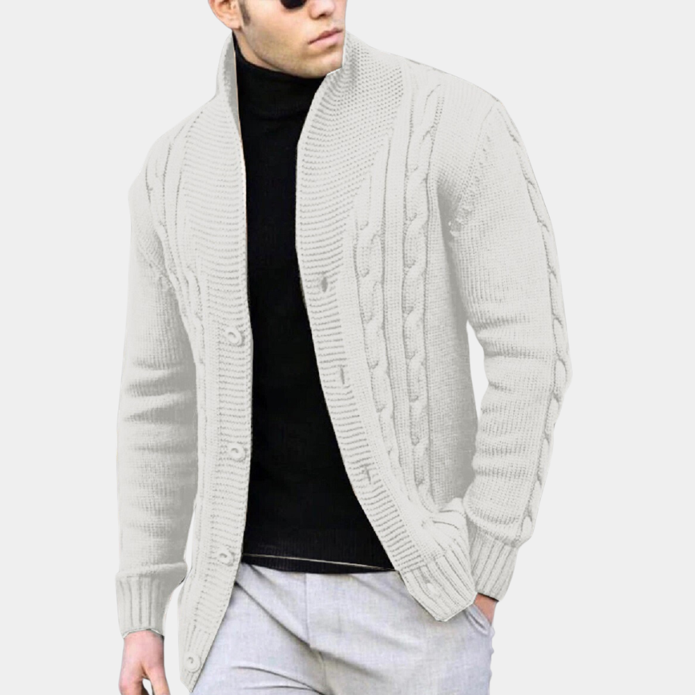 Cable Knit Sweater Jacket for Men - Image 6