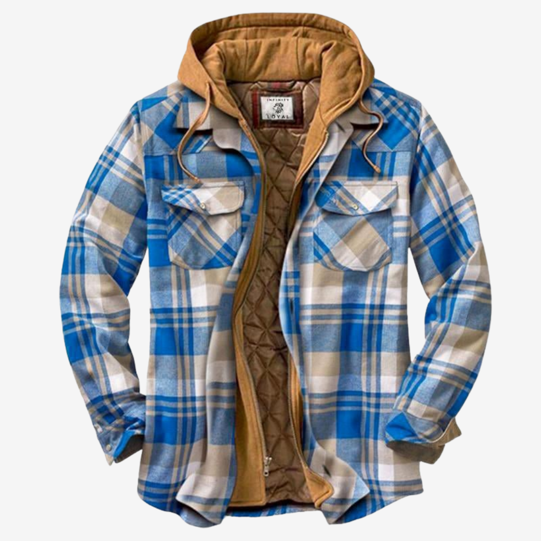 Hooded Flannel Jacket for Men - Image 1