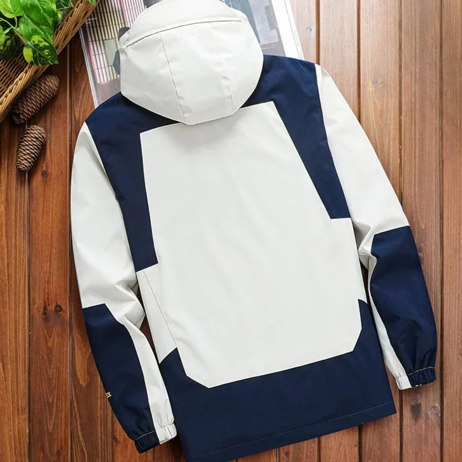 Hooded Color Block Jacket for Men - Image 3