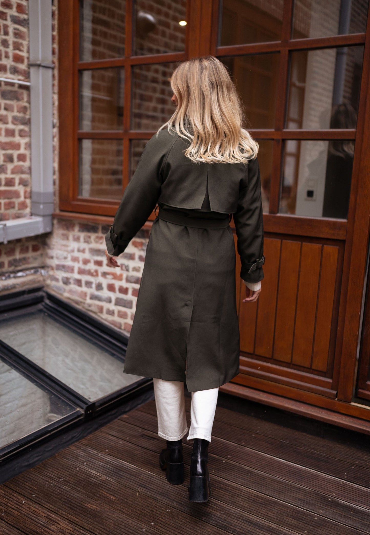 Belted Long Trench Coat for Women - Image 4