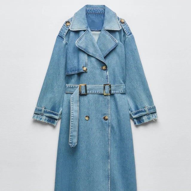 Oversized Denim Coat for Women - Image 4