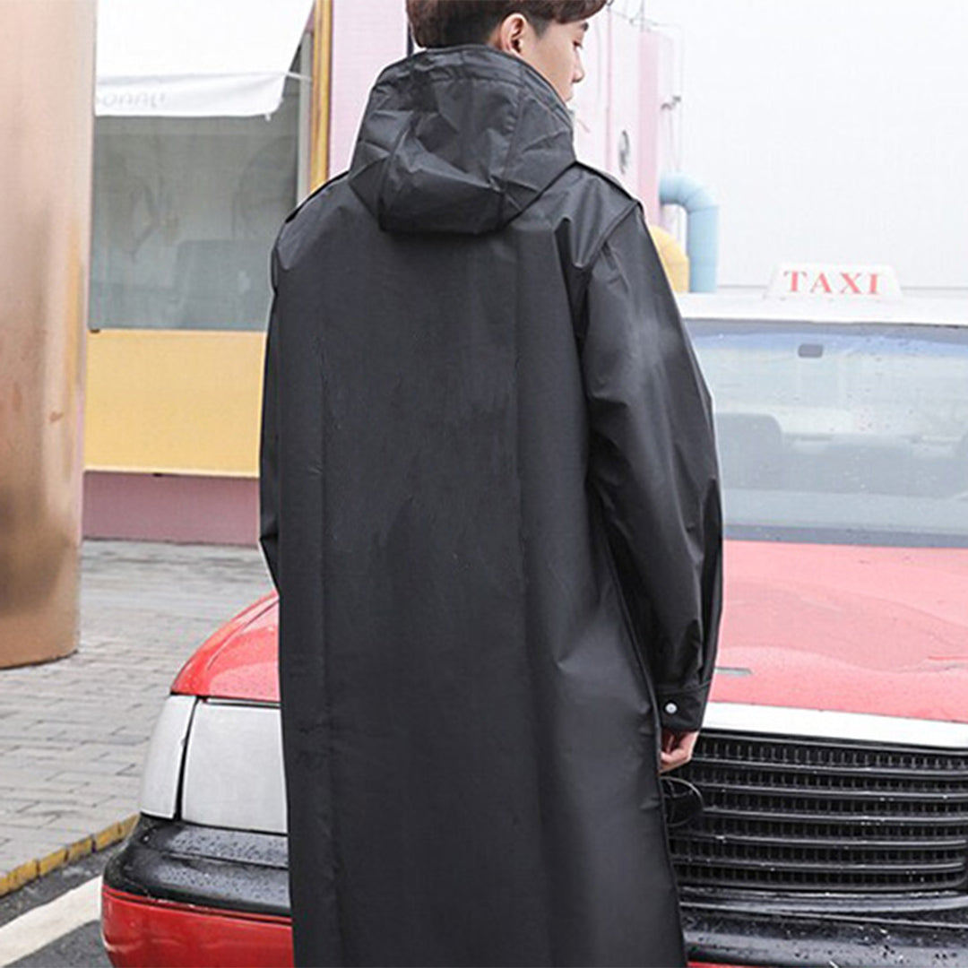 Hooded Long Raincoat for Men - Image 5