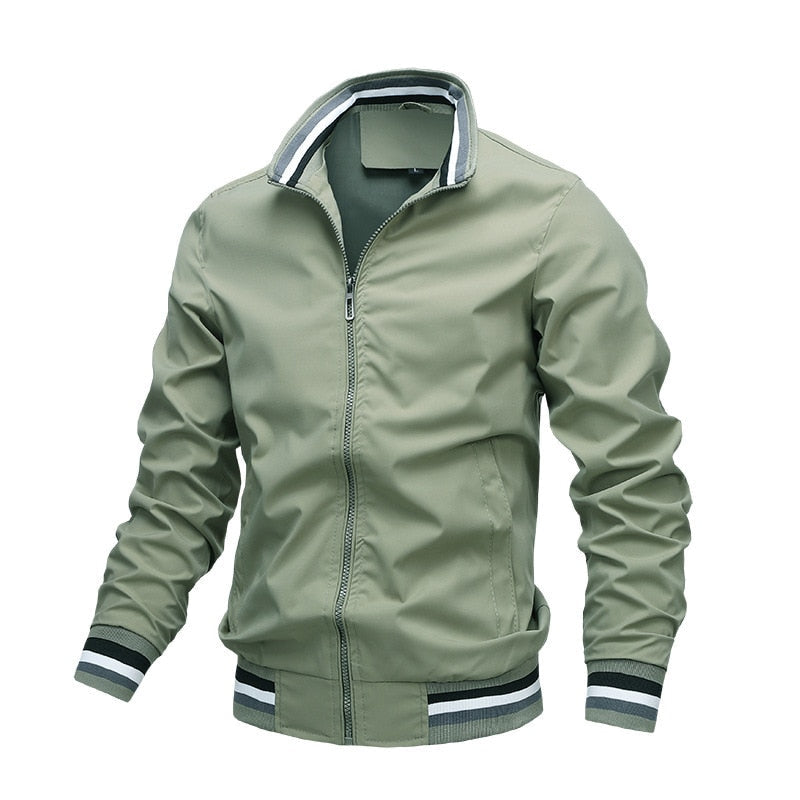 Zip-Up Bomber Jacket for Men - Image 9