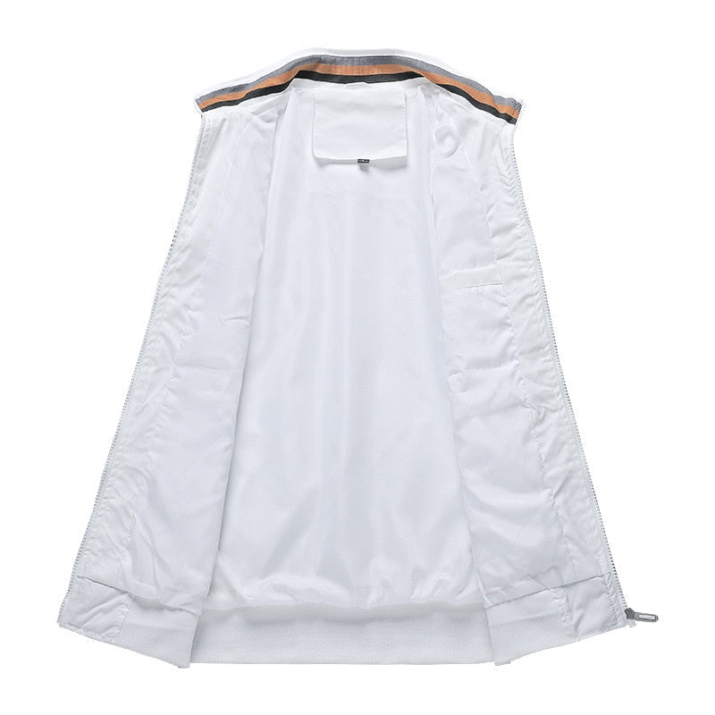Zip-Up Bomber Jacket for Men - Image 3