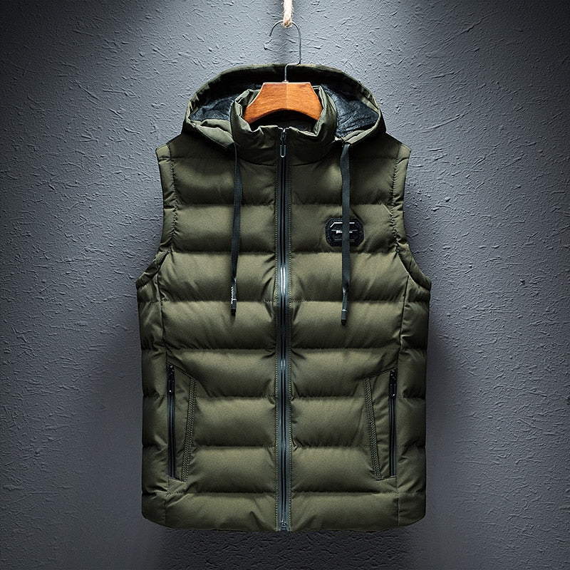 Hooded Puffer Vest for Men - Image 8