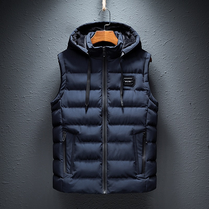 Hooded Puffer Vest for Men - Image 1