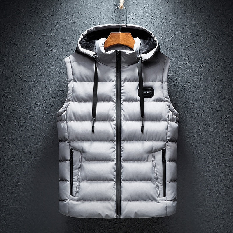 Hooded Puffer Vest for Men - Image 7
