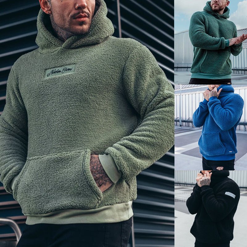 Sherpa Pullover Hoodie for Men - Image 4