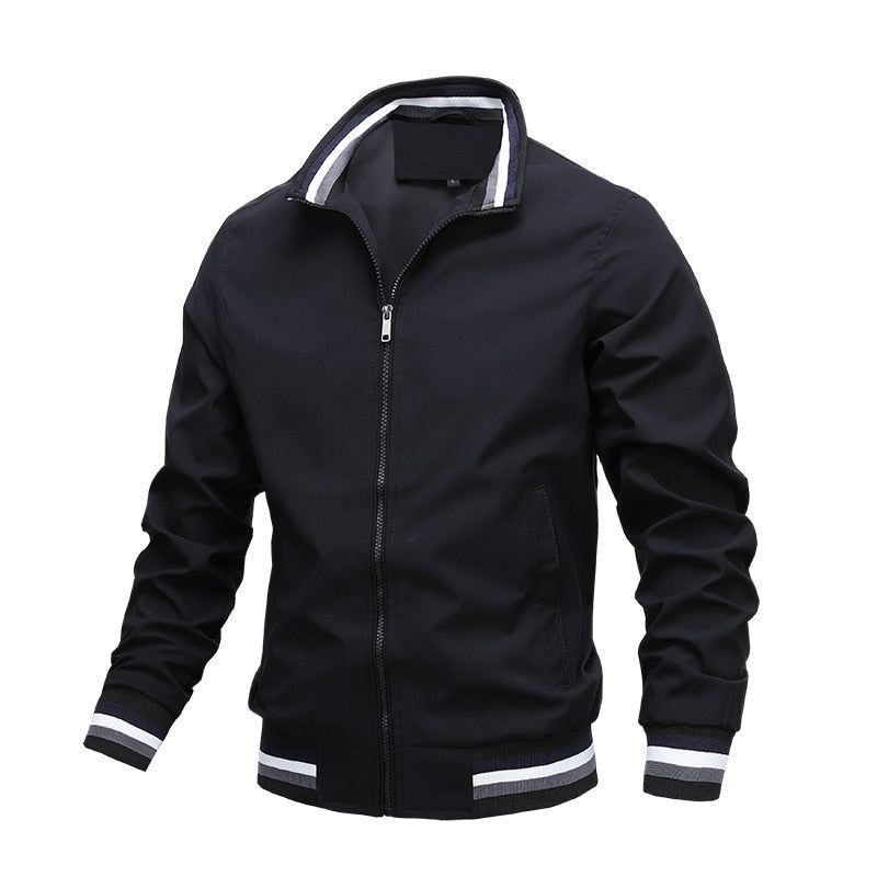 Zip-Up Bomber Jacket for Men - Image 1