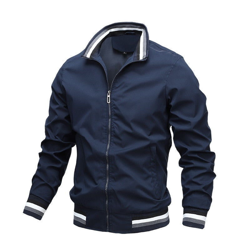 Zip-Up Bomber Jacket for Men - Image 6
