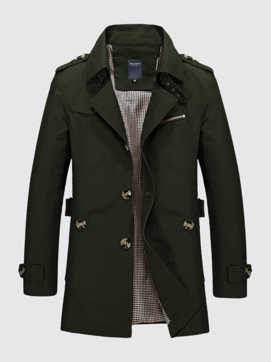 Double-Breasted Trench Coat for Men - Image 5