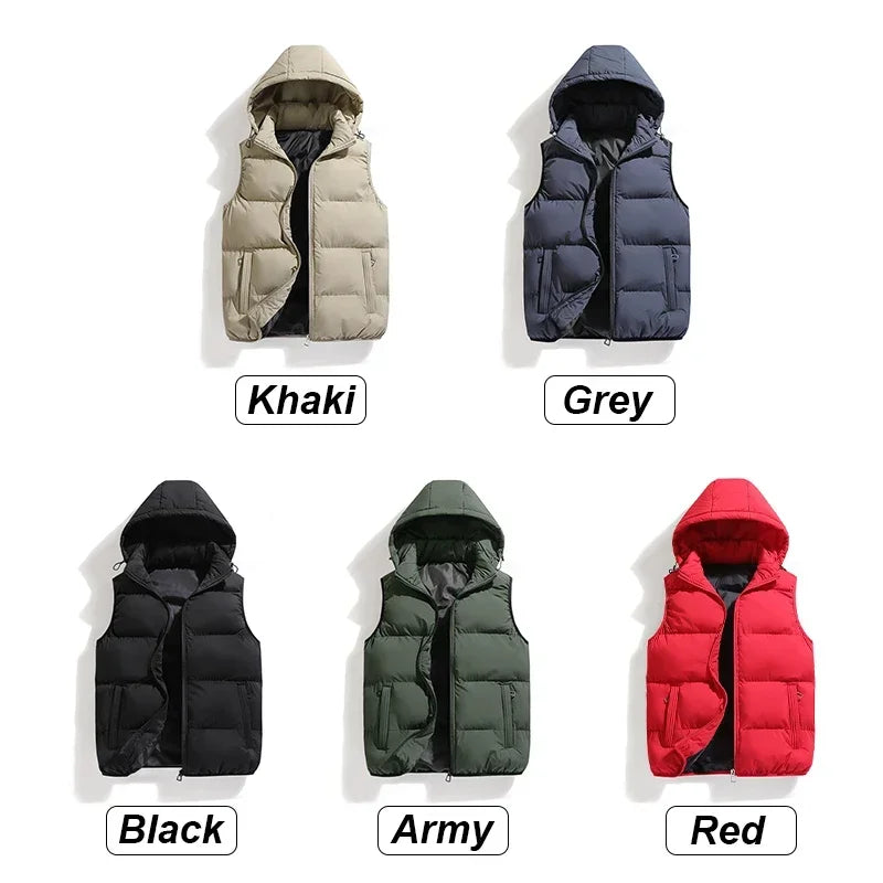 Hooded Puffer Vest for Men - Image 6