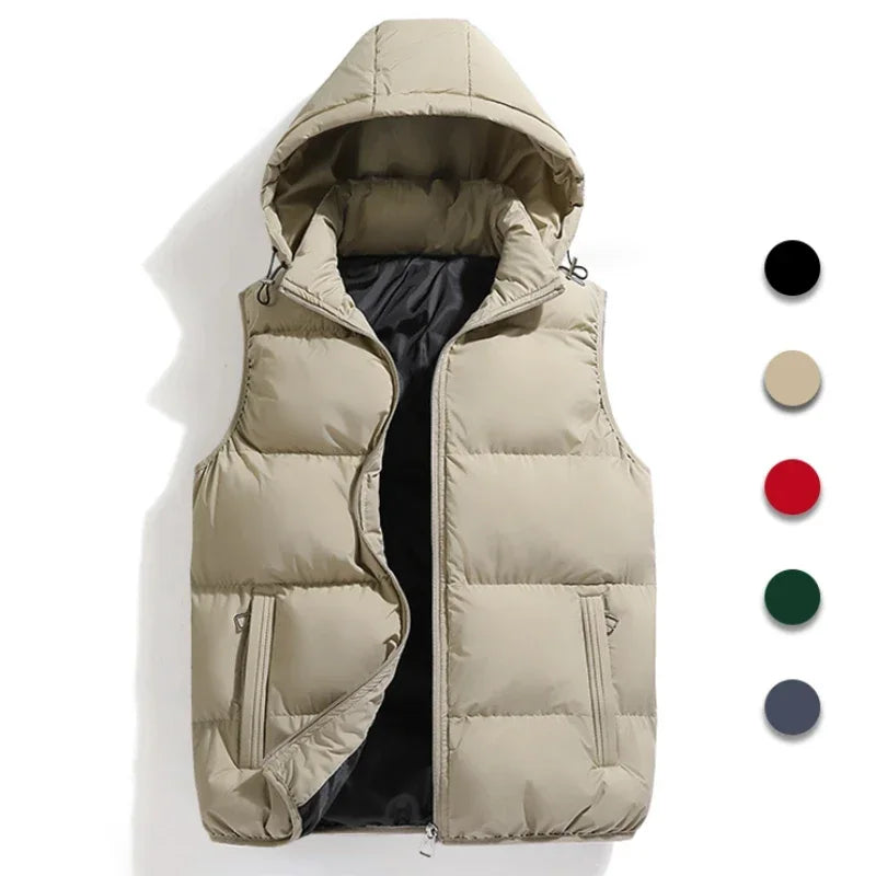 Hooded Puffer Vest for Men - Image 2