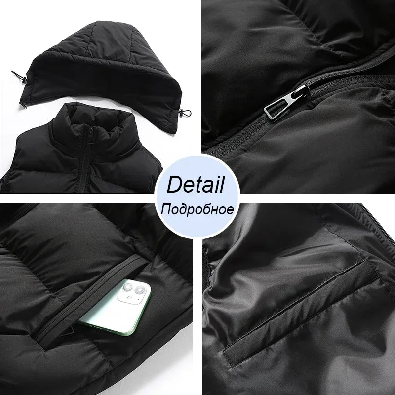 Hooded Puffer Vest for Men - Image 5