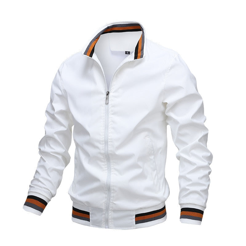 Zip-Up Bomber Jacket for Men - Image 7