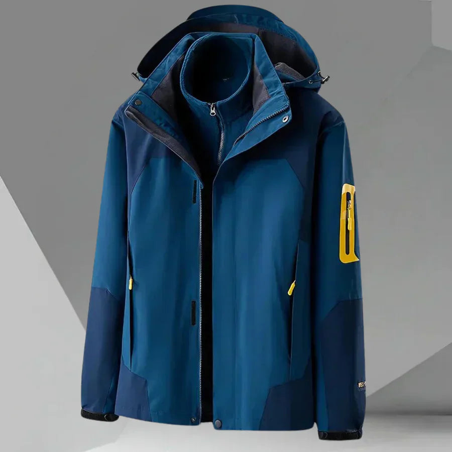 Hooded Color Block Jacket for Men - Image 7