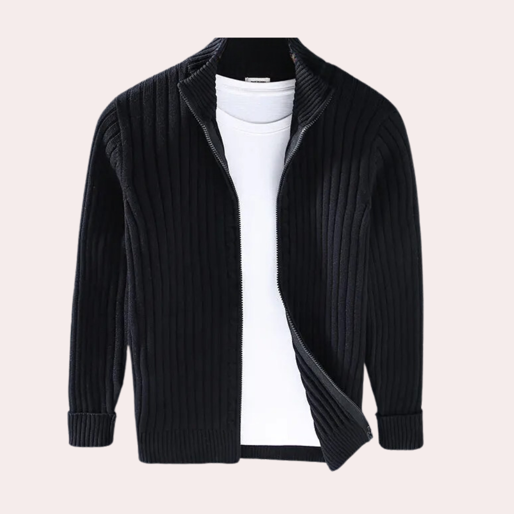 Full Zip Knit Jacket for Men - Image 4