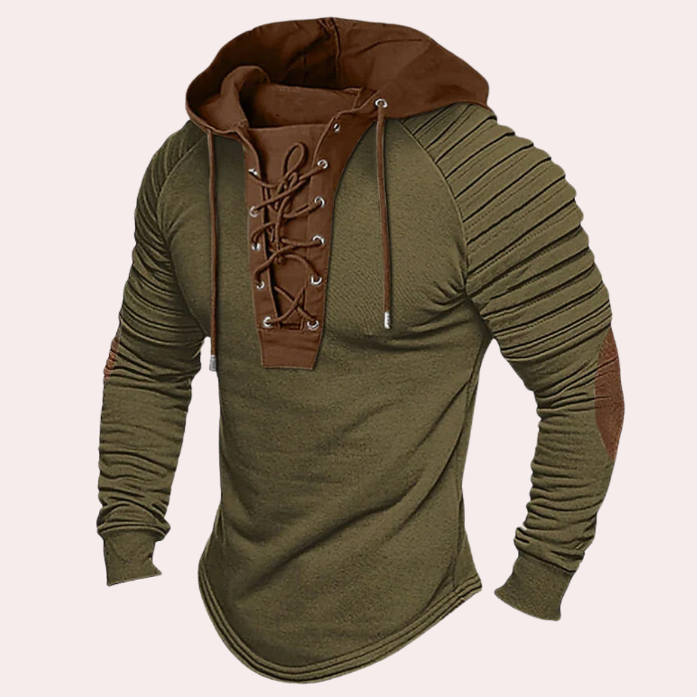 Lace-Up Hoodie for Men - Image 1