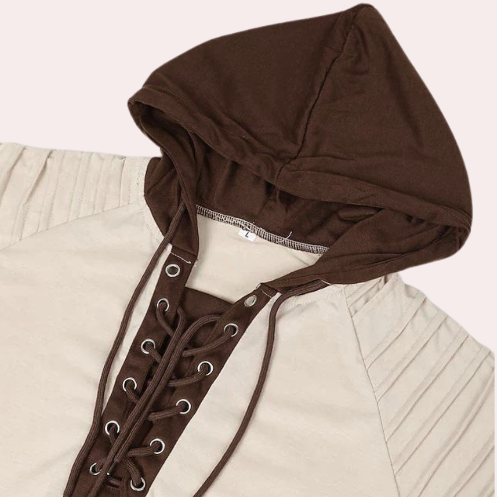 Lace-Up Hoodie for Men - Image 2