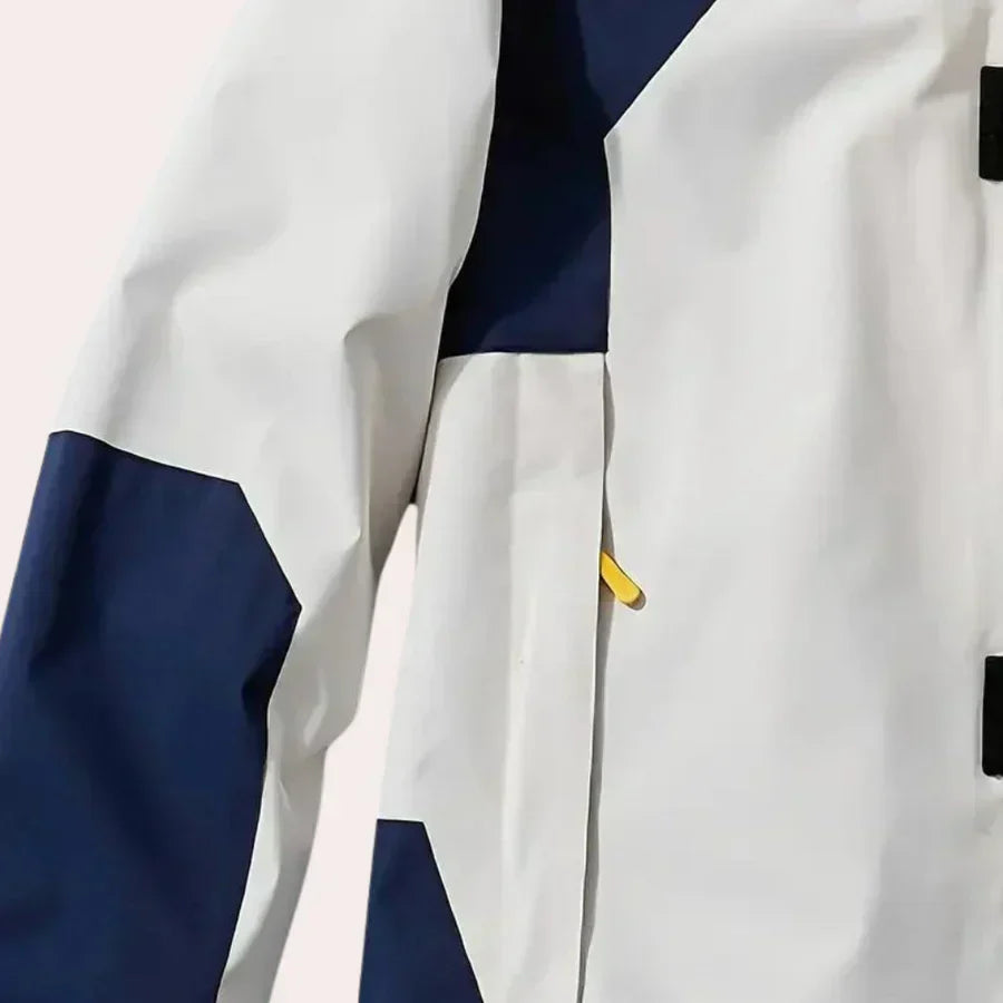 Hooded Color Block Jacket for Men - Image 4