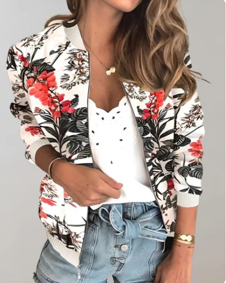 Floral Bomber Jacket for Women - Image 7