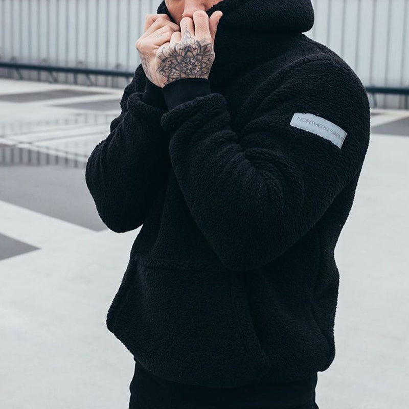 Sherpa Pullover Hoodie for Men - Image 5