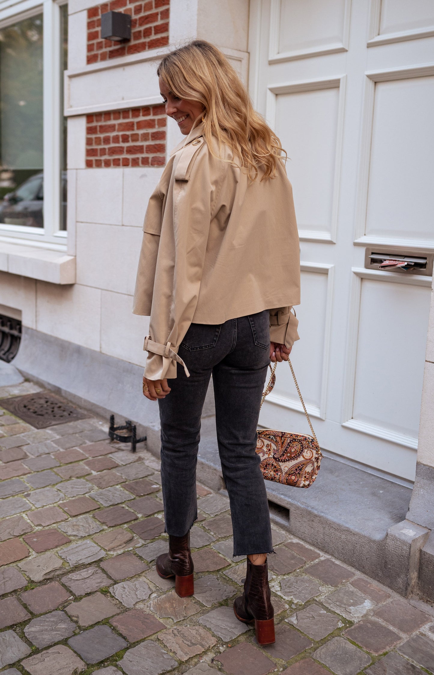 Cropped Trench Coat for Women - Image 2