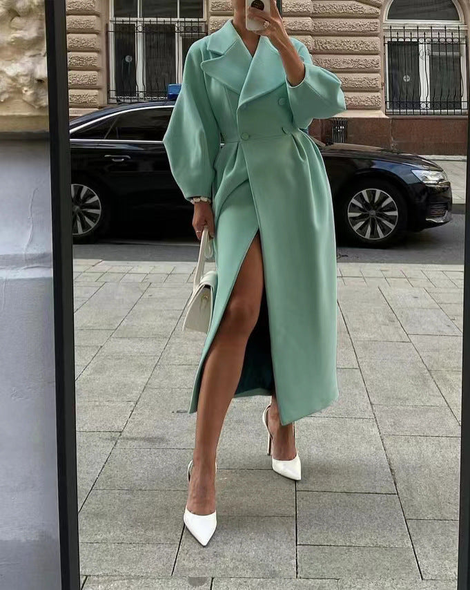Double-Breasted Maxi Coat for Women - Image 2