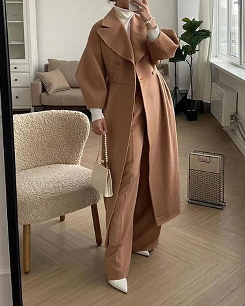 Double-Breasted Maxi Coat for Women - Image 5