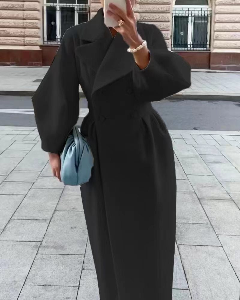 Double-Breasted Maxi Coat for Women - Image 4