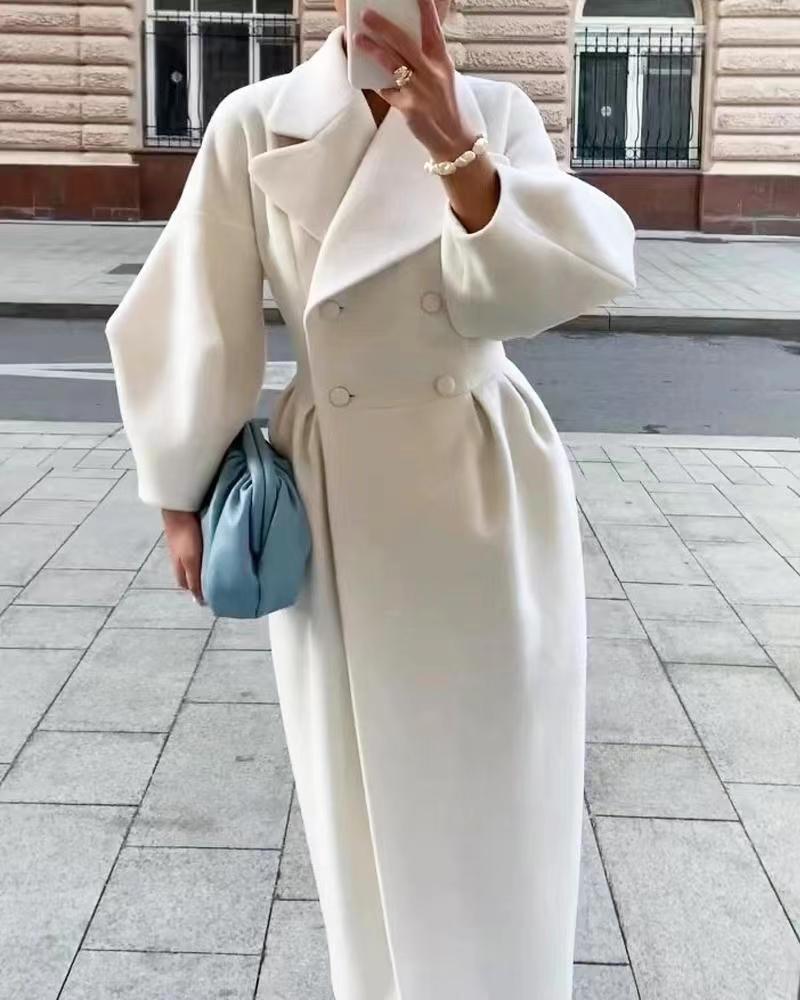 Double-Breasted Maxi Coat for Women - Image 1