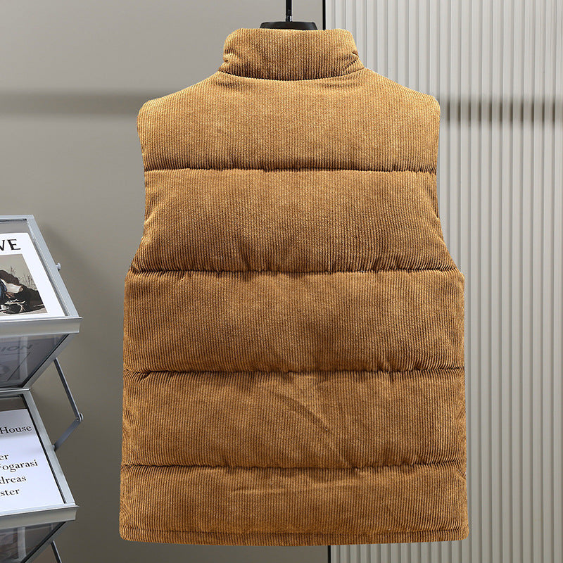 Puffer Corduroy Vest for Men - Image 2