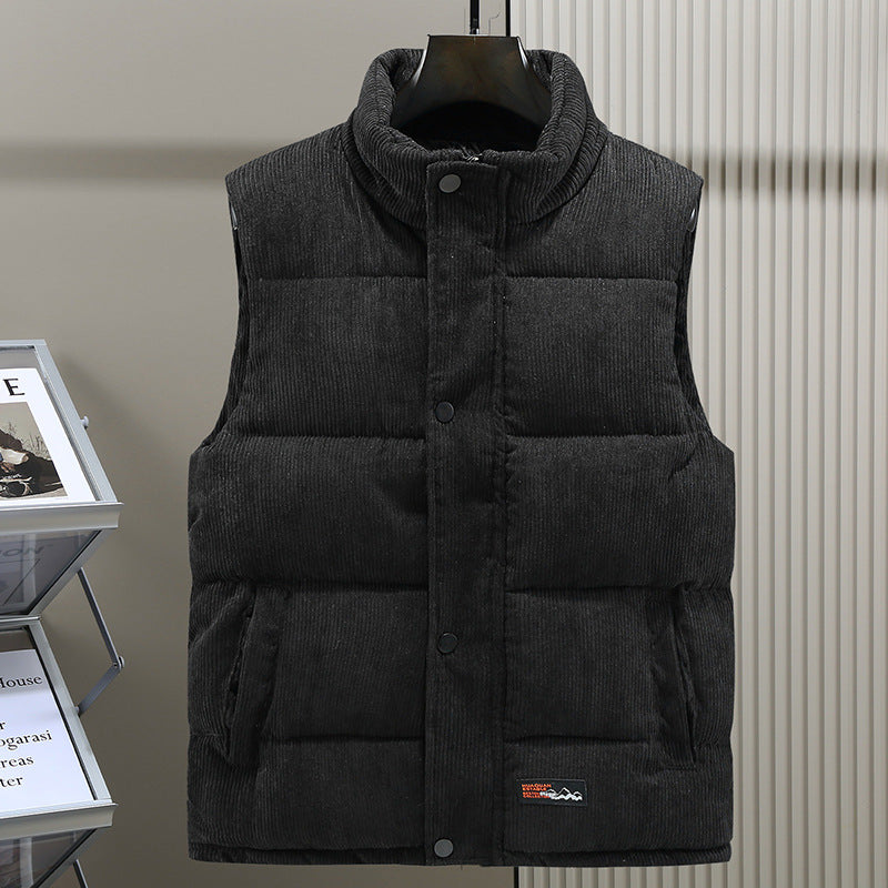 Puffer Corduroy Vest for Men - Image 4