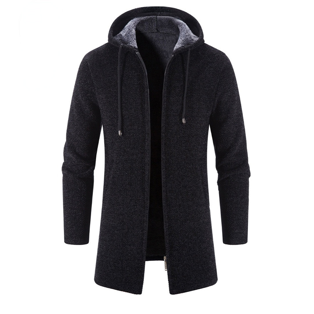 Hooded Knit Coat for Men - Image 17