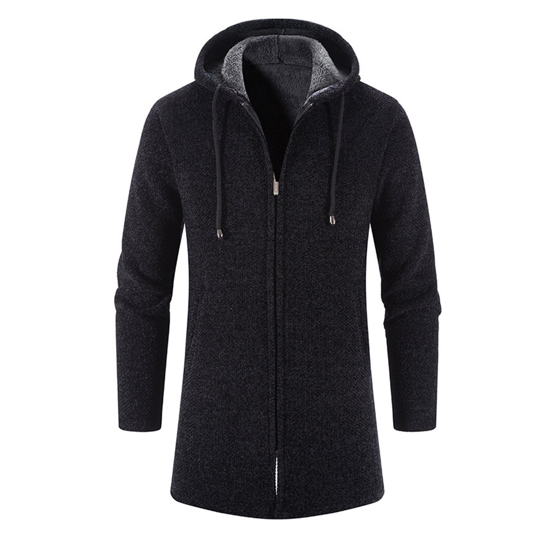 Hooded Knit Coat for Men - Image 4