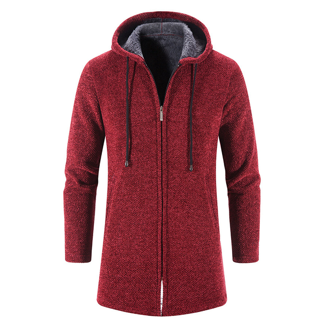 Hooded Knit Coat for Men - Image 7