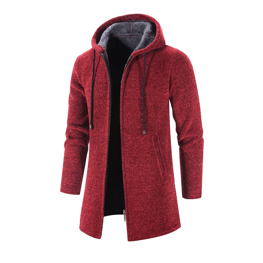 Hooded Knit Coat for Men - Image 6