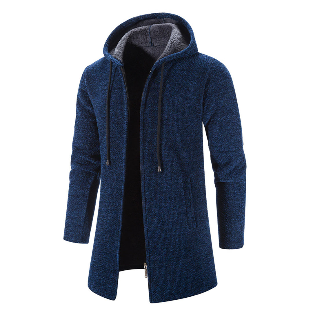 Hooded Knit Coat for Men - Image 3