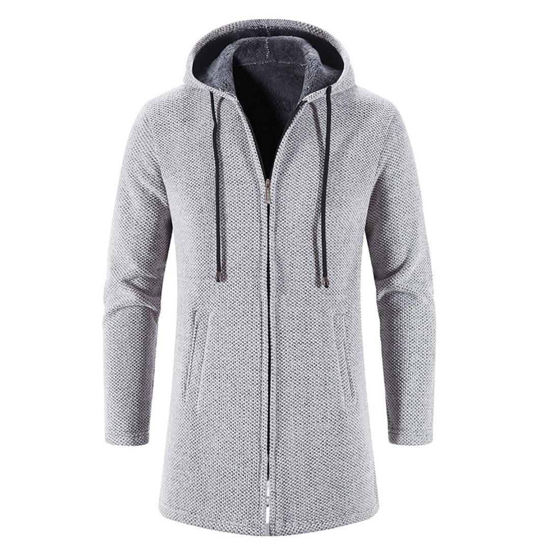 Hooded Knit Coat for Men - Image 8