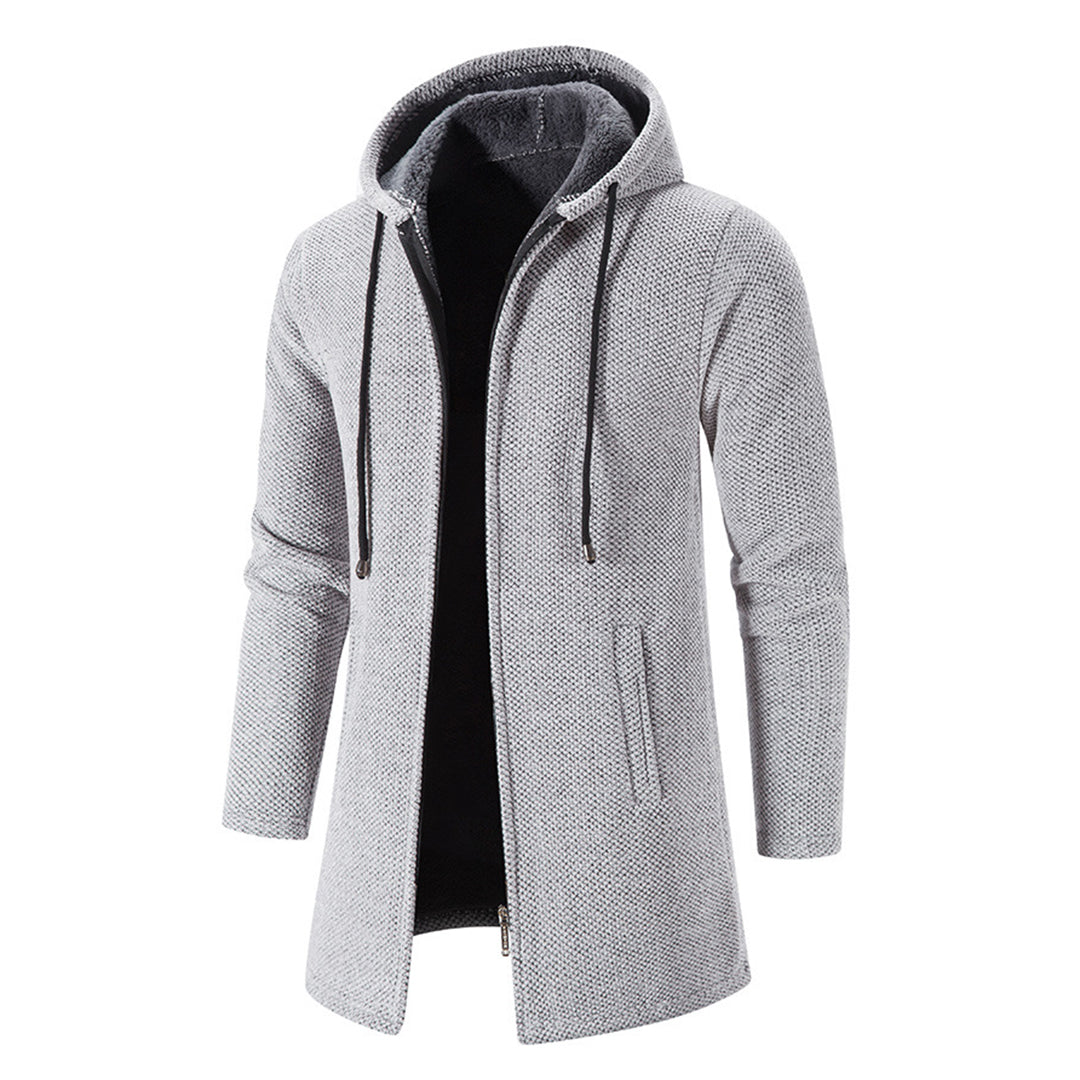 Hooded Knit Coat for Men - Image 9