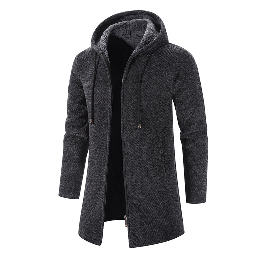 Hooded Knit Coat for Men - Image 11