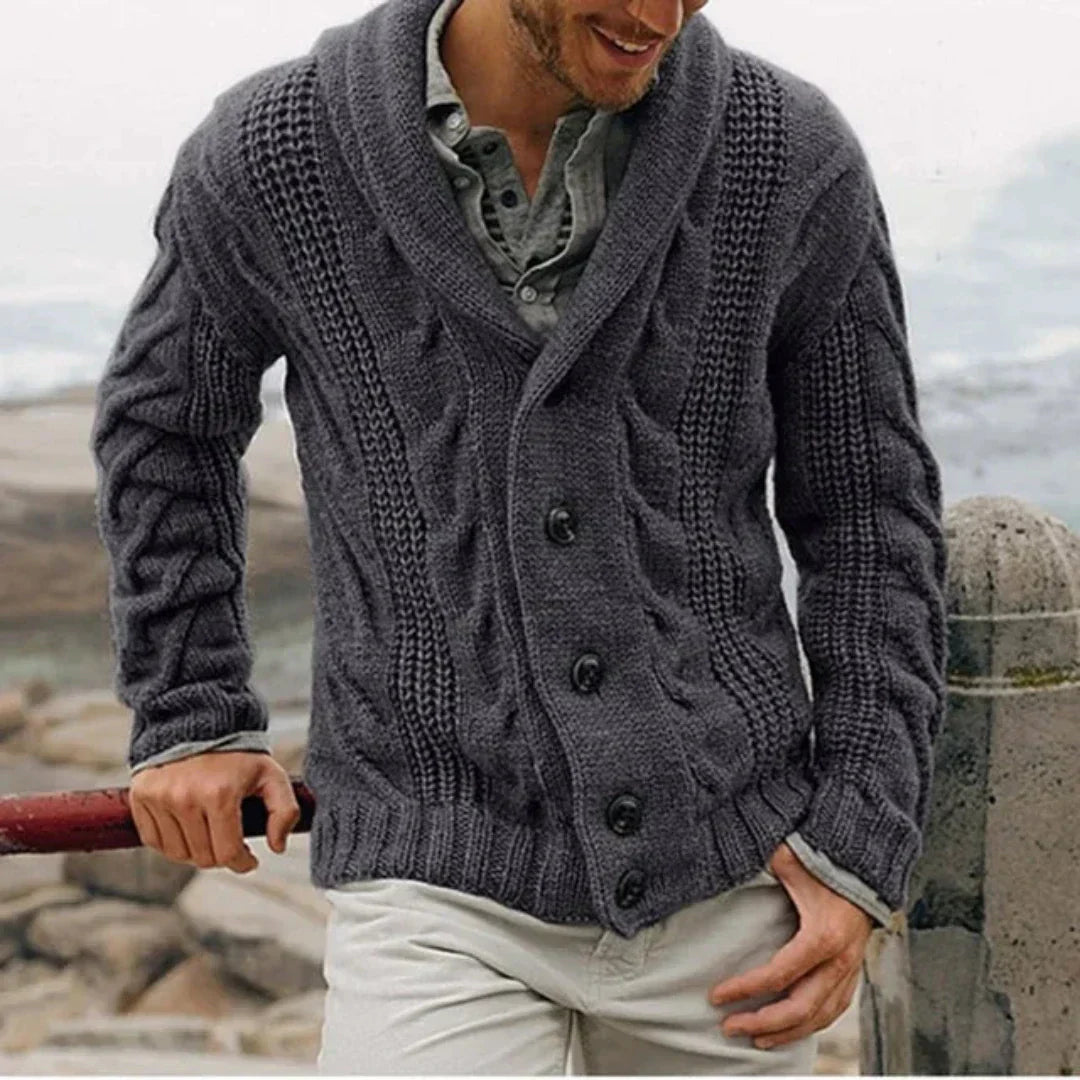 Shawl Collar Cardigan for Men - Image 3