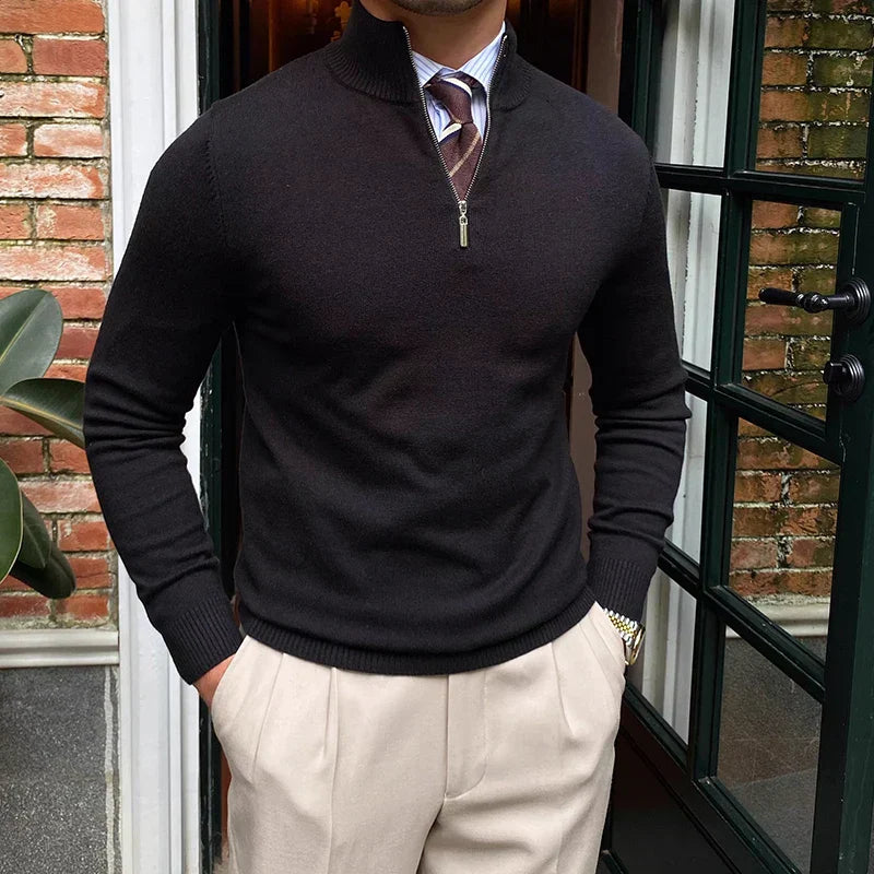 Quarter Zip Sweater for Men - Image 1