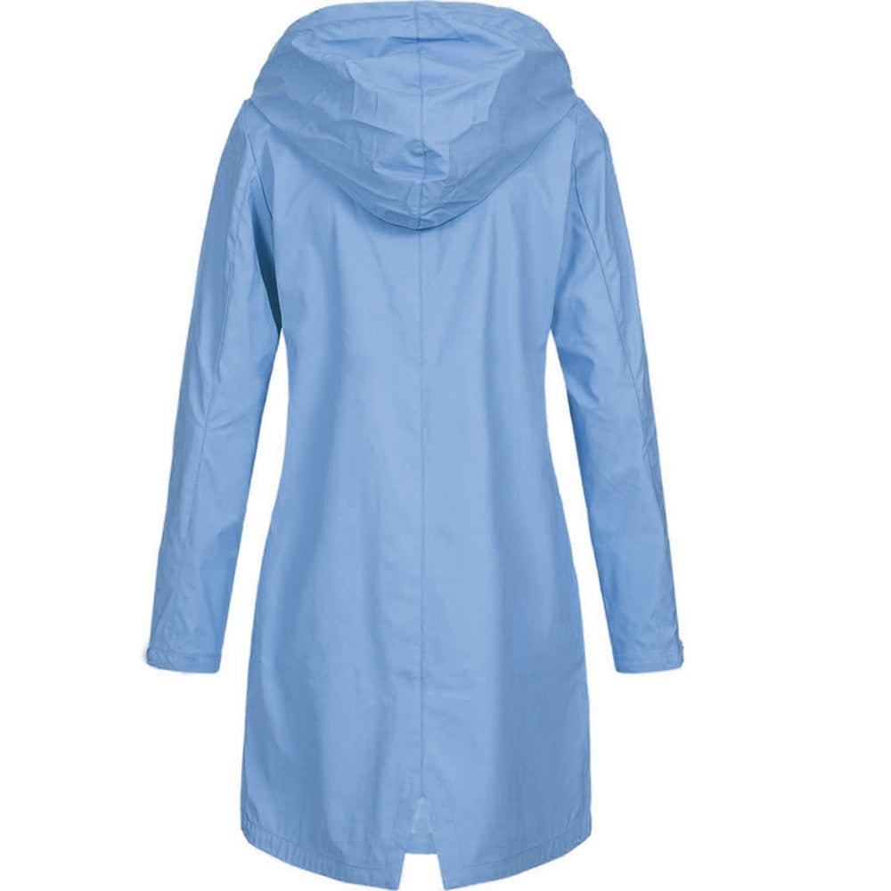 Hooded Long Raincoat for Women - Image 4