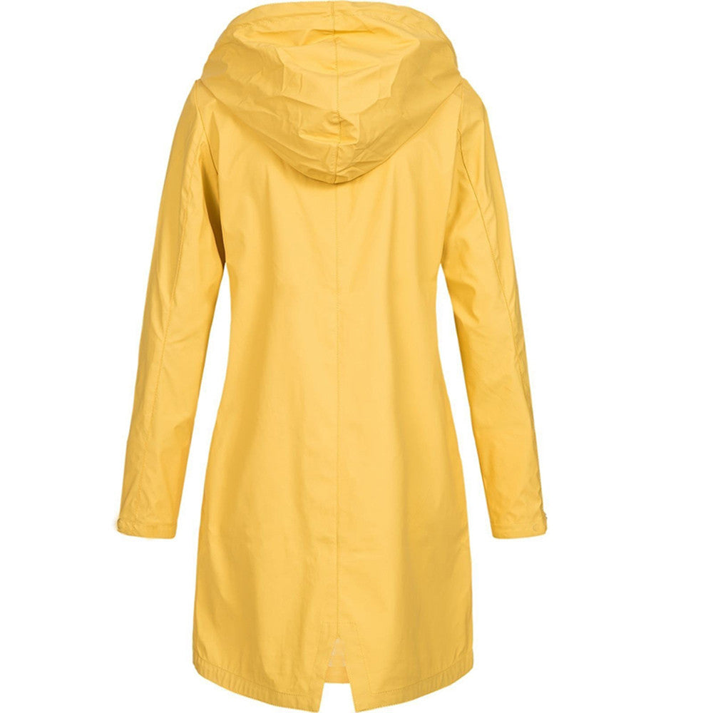 Hooded Long Raincoat for Women - Image 3