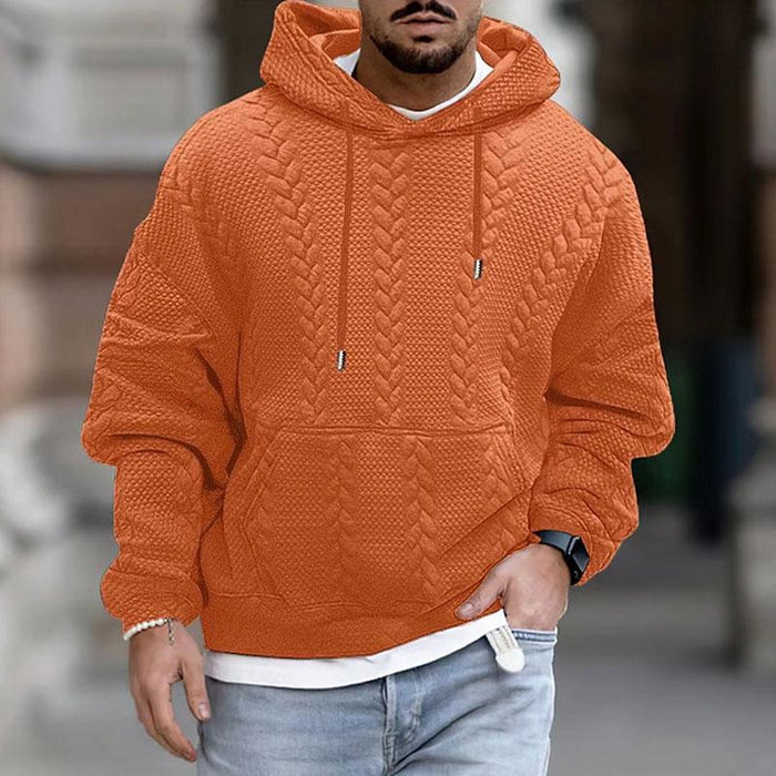 Textured Pullover Hoodie for Men - Image 3